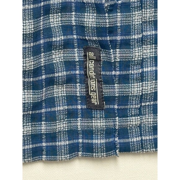 Vintage Nike ACG Dri Fit Shirt Mens Large Blue Plaid All Condition Gear - Picture 10 of 16